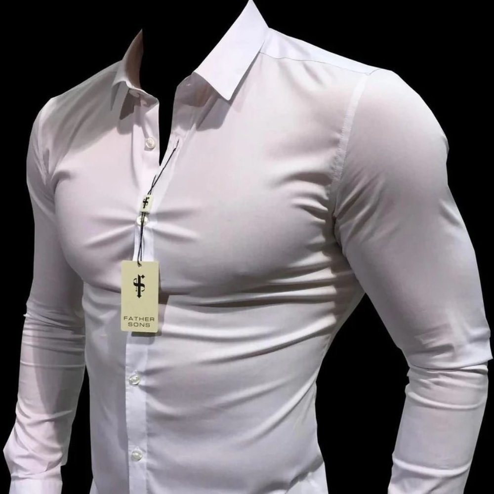 FATHER SONS SUPER SLIM STRETCH CLASSIC WHITE NO EMBROIDERY